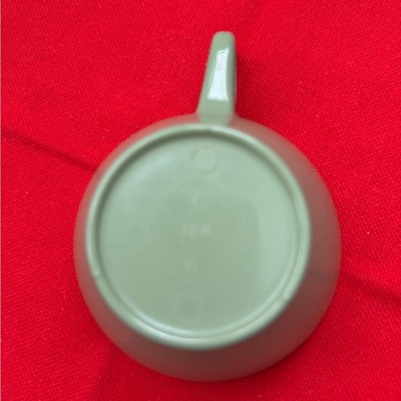 TEA CUPS Melamine Vintage Olive Green w/Handles (Unbranded) SET OF 4 - Picture 6 of 9